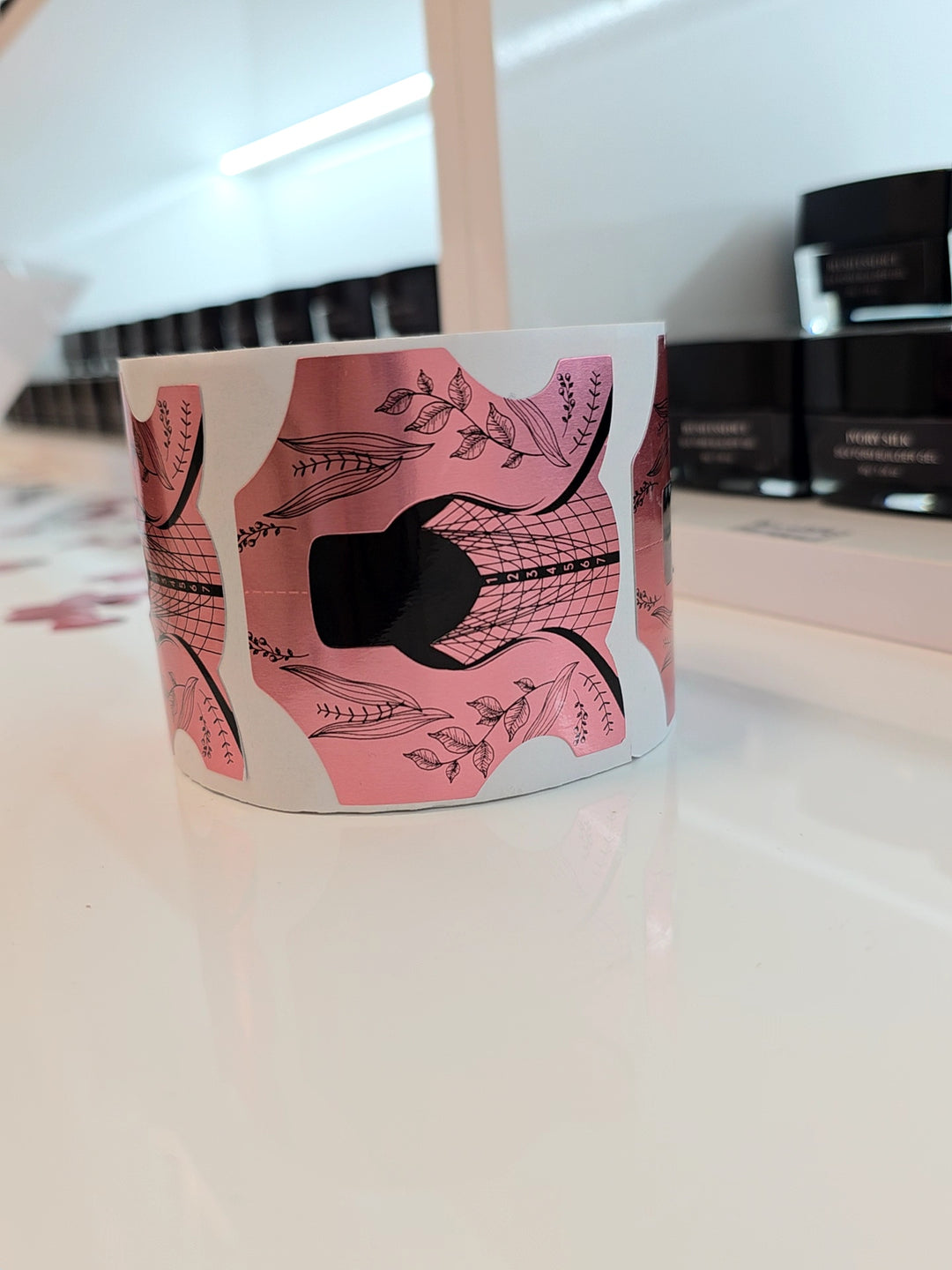 KIORA Rose Gold Aluminium Šablone / Professional – 300 pcs